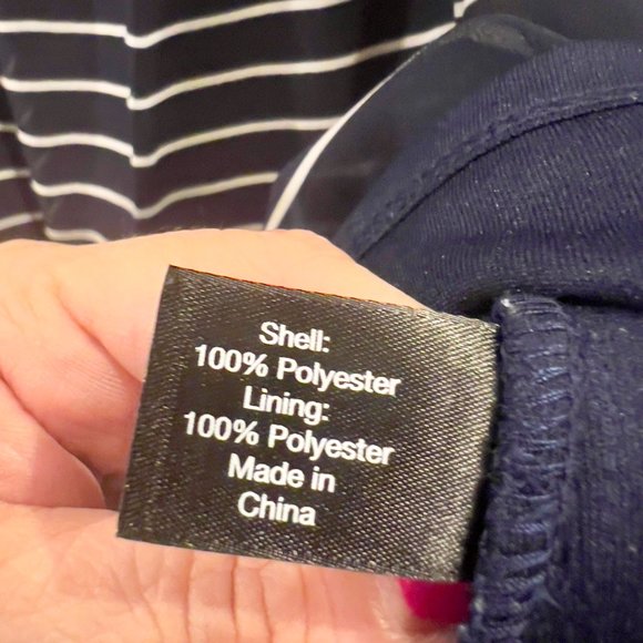 Lane Bryant Blue and White Striped On/Off Shoulder Top 26/28 - Picture 5 of 6